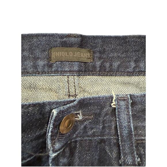 Uniqlo High Rise Straight Leg Jeans Women’s Size 30 Dark Wash Denim - Picture 6 of 9